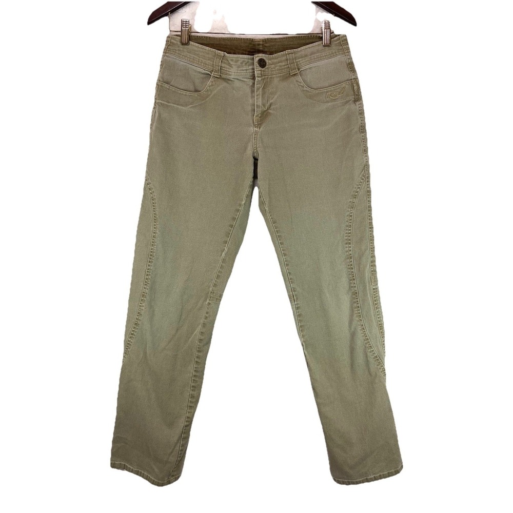 Kuhl Born in the Mountains Khaki Canvas Outdoor Pants Womens 8 Green Utility